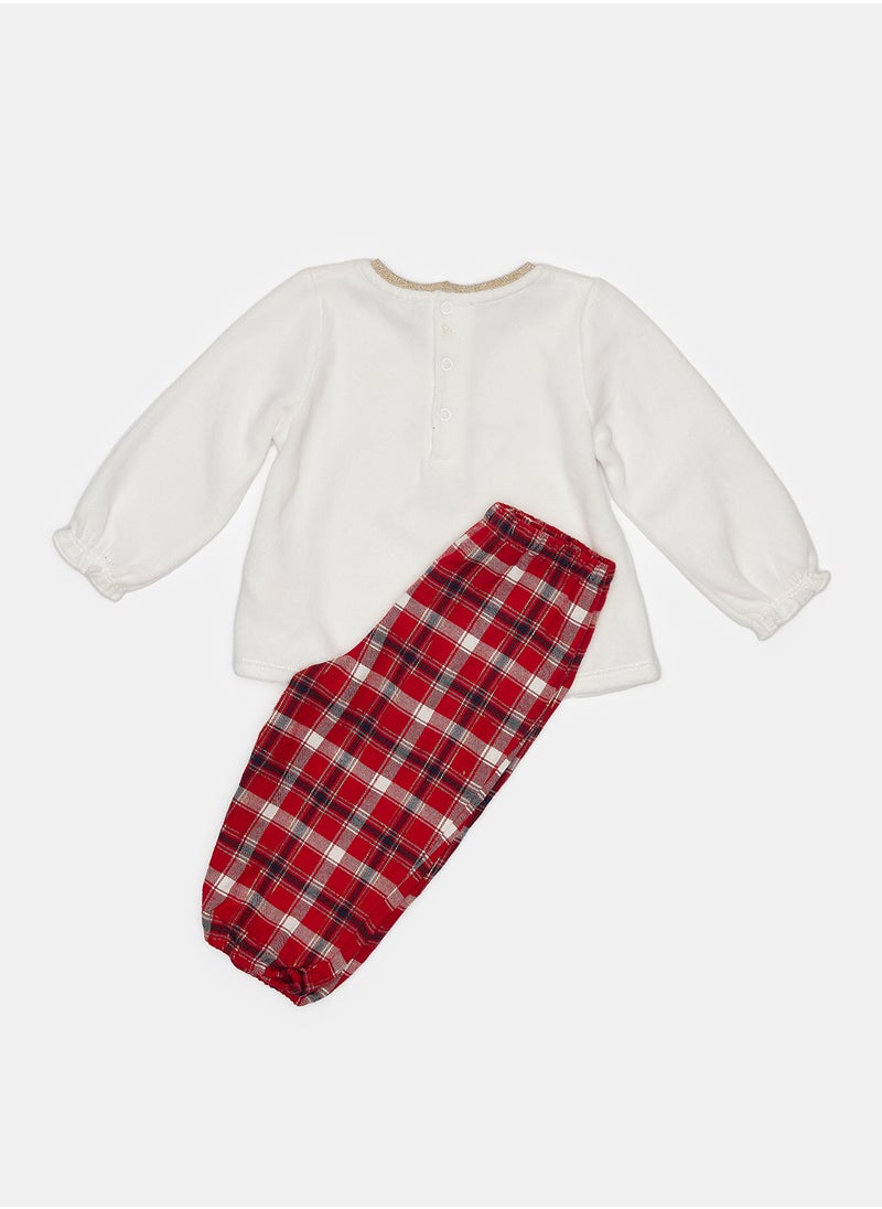 OBAIBI White Pyjama Set for Girls  - Image 2