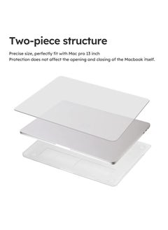 Generic New MacBook Pro 13 Inch Case 2022 2021 2020 M1 A2238 A2289 A2251 A2159 A1989 A1706 A1708 Hard Shell Case & Keyboard Cover for Mac Pro 13 Touch Bar- White  - Image 4