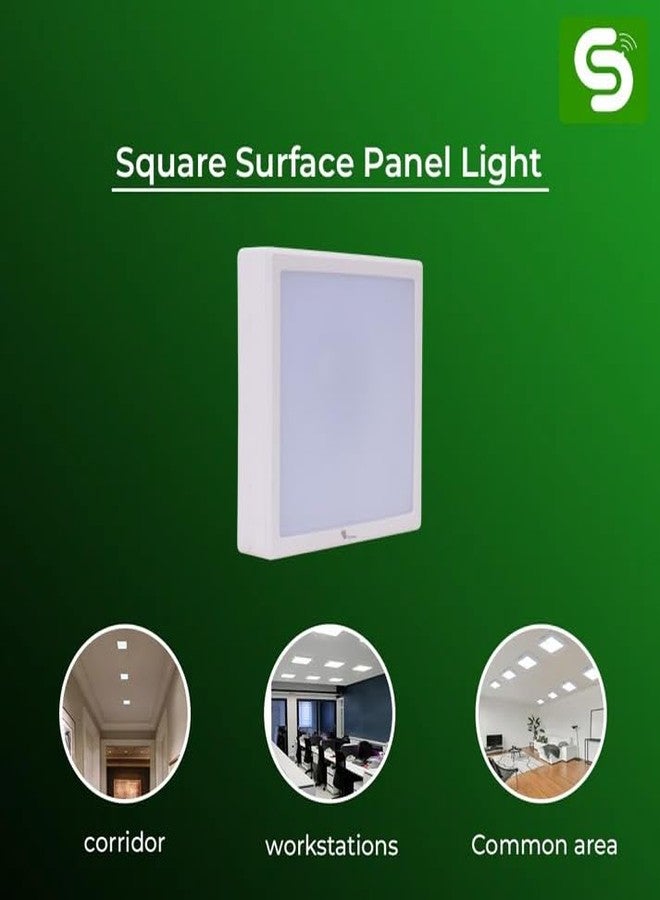 ESYSENSE Motion Sensor Square LED Surface Panel|15W |6500K Cool White Light | Motion Sensor Panel Light for Home Outdoor | Surface Mounted LED Down Lighting for Ceiling, Pack of 1 ESY-LS15EX - Image 5