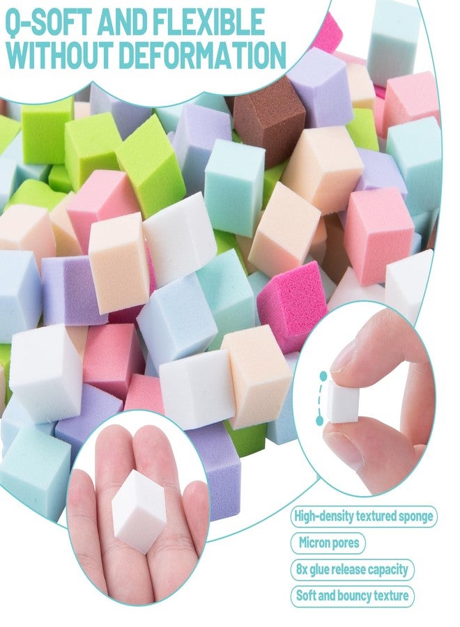 IHKFILAN 300Pcs Soft Nail Sponges for Ombre,Nail Art Sponges with Grabbing Pen,Gradient Manicure DIY Tools,Blooming Nails,Nail Tech Must Have Nail Accessories Supplies for Home&Salon Use(Mixed Color) - Image 4