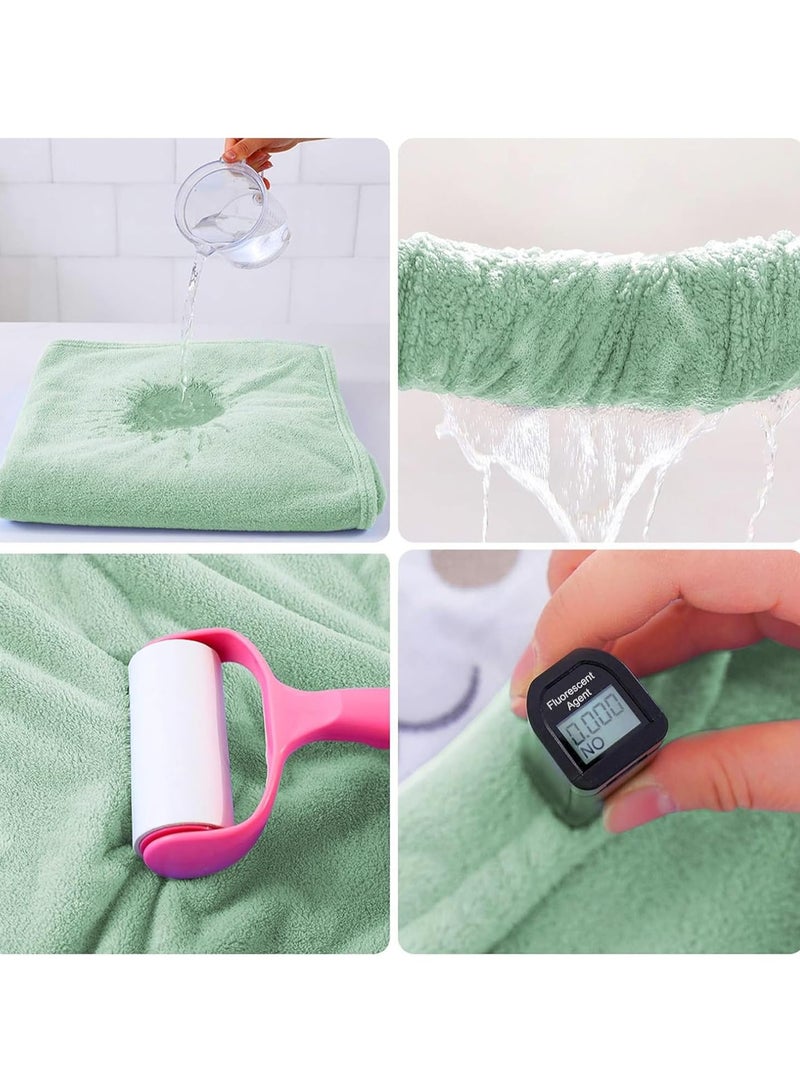 Gonice Baby Towel, Large Softness Absorbent Beach Towel for Boys and Girls, Coral Fleece Animal Children's Towel Baby Bath Towel Poncho Towel 70×140cm, Green - Image 4