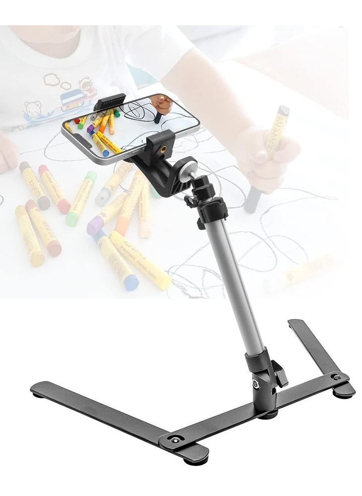 Joshberg - Photography Tabletop Phone Copy Adjustable Stand Overhead Shooting Phone Holder Adjustable Desktop Tripod for YouTube Live Streaming Vlog Video Record - Image 1