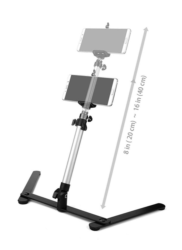 Joshberg - Photography Tabletop Phone Copy Adjustable Stand Overhead Shooting Phone Holder Adjustable Desktop Tripod for YouTube Live Streaming Vlog Video Record - Image 1
