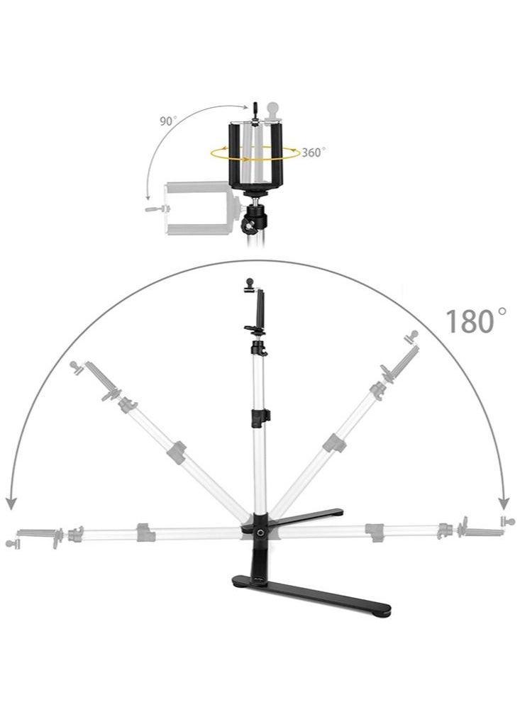 Joshberg - Photography Tabletop Phone Copy Adjustable Stand Overhead Shooting Phone Holder Adjustable Desktop Tripod for YouTube Live Streaming Vlog Video Record - Image 1