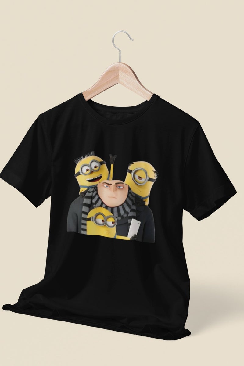 ZOOM Minions Kids T-Shirt Featuring Kevin, Stuart, and Bob Cartoon Print