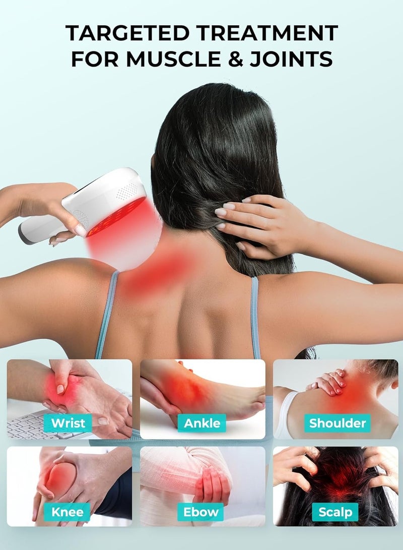 Ru syanl Red Light Therapy Device with Stand for Pain Relief - Cold Laser with 808nm & 650nm | Infrared Therapy for Joints Muscles Pets & Humans | Portable & Rechargeable  - Image 4