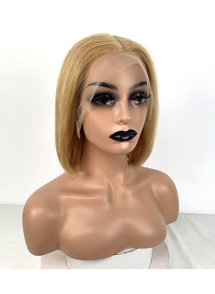 إستيل شعر مستعار قصير بوب شعر بشري 13x4 باروكة دانتيل أمامي للنساء ذوات البشرة السمراء باروكات بدون صمغ شعر بشري لون مقطوع مسبقًا رقم 4 - Image 1