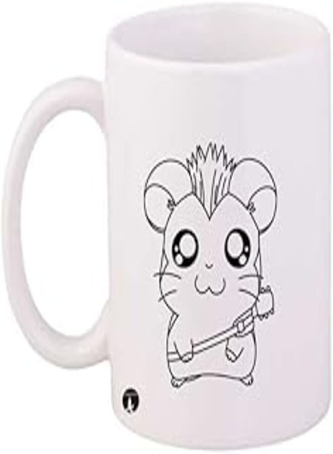 RYN PRINTED Design The Anime Hamtaaro Mug White/Black Standard Size