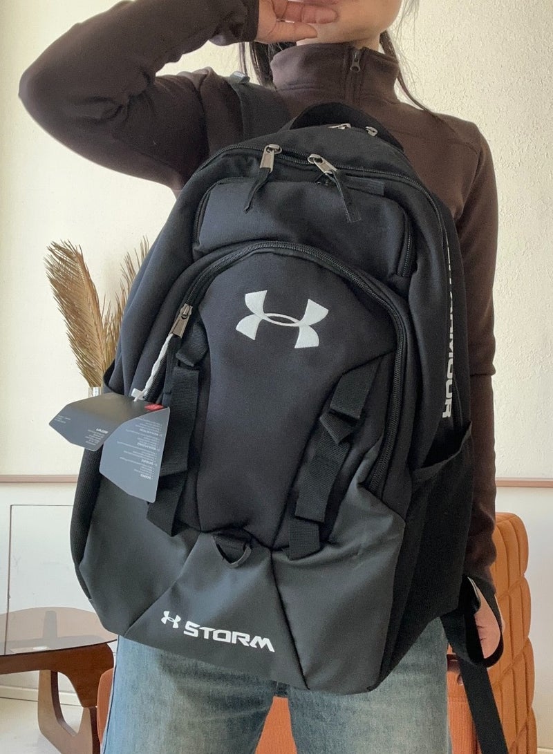 اندر ارمر 【موسم المدرسة】 حقيبة ظهر مدرسية ذات سعة كبيرة بسحاب ومطبوعة، حقيبة ظهر كلاسيكية للطلاب، حقيبة ظهر للكمبيوتر المحمول، حقيبة ظهر ملونة - Image 5