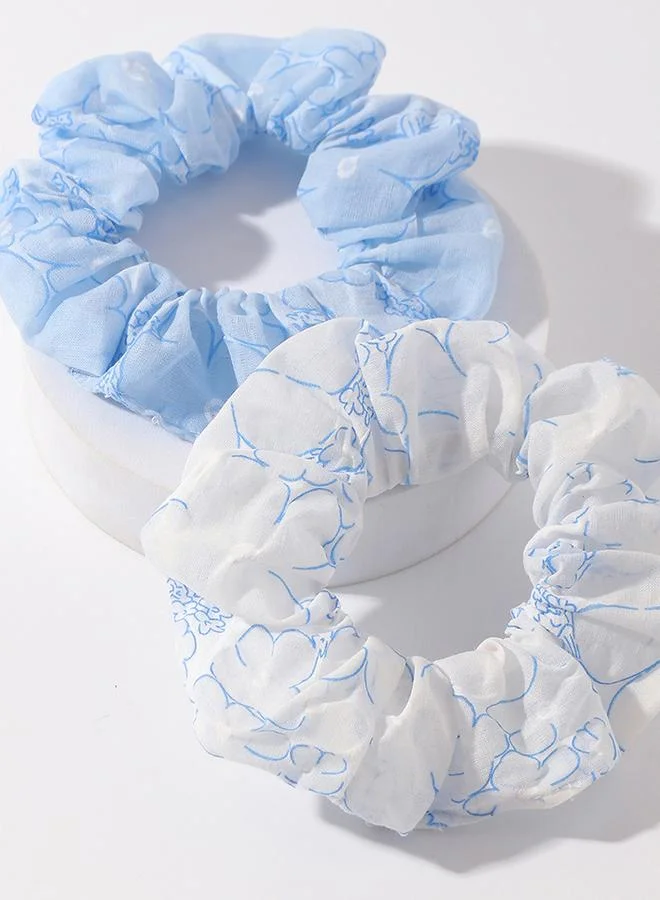 تايك تو Set of 2 - Printed Scrunchies
