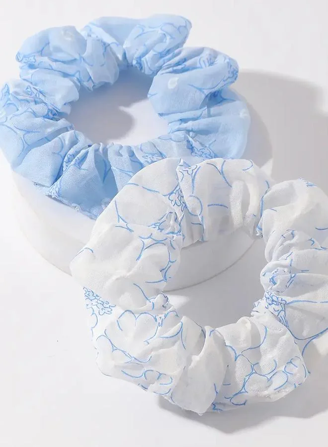 Take Two  Set of 2 - Printed Scrunchies for Women | Best Price UAE