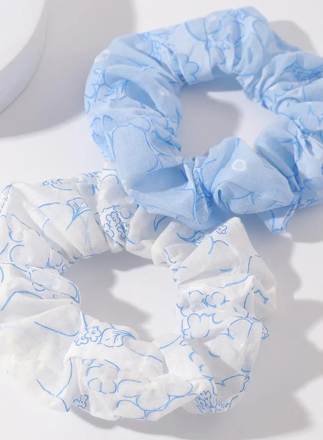 تايك تو Set of 2 - Printed Scrunchies