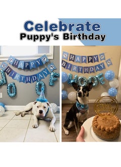 Mordely Dog Birthday Party Supplies with Dog Birthday Bandana, Dog Birthday Boy Hat,Scarf, Birthday Banner, Balloons and Bow Tie for Dog Birthday Party Decorations  - Image 2