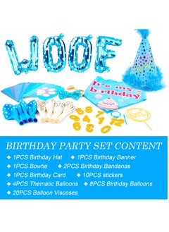 Mordely Dog Birthday Party Supplies with Dog Birthday Bandana, Dog Birthday Boy Hat,Scarf, Birthday Banner, Balloons and Bow Tie for Dog Birthday Party Decorations  - Image 3