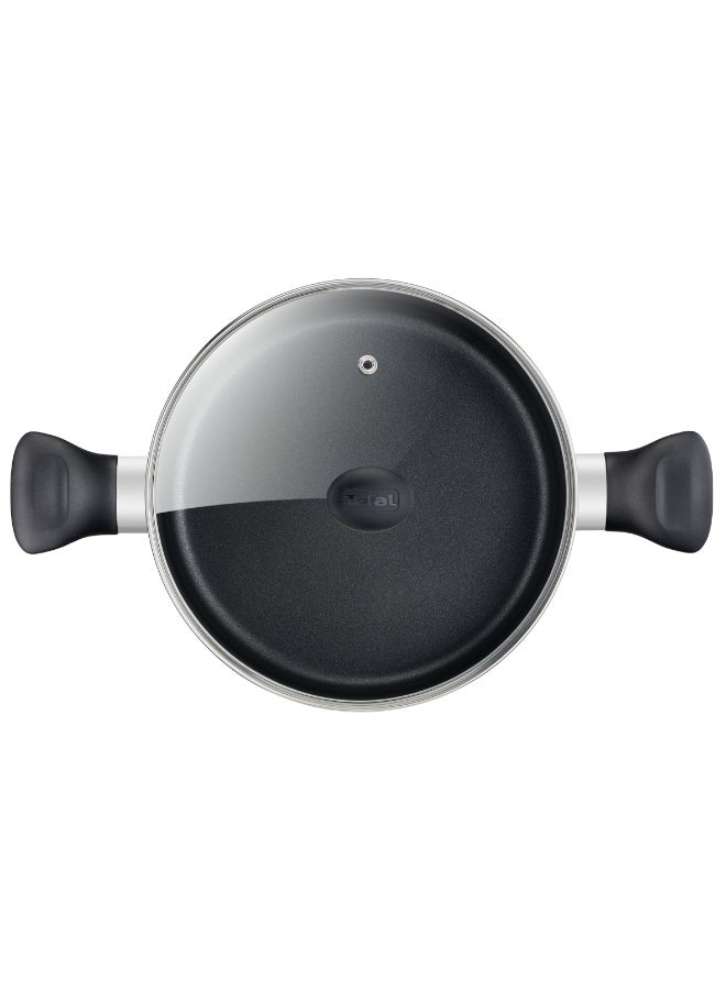 تيفال TEFAL طقم أواني طهي مكون من 9 قطع | سوبر كوك | مقلاة 24 سم/ قدور 22/24 سم/ مقلاة ووك 28 سم/ ملعقة/ ملعقة مشقوقة/ ملعقة مسطحة مشقوقة | غير لاصق | مؤشر حرارة Thermo Signal | ألومنيوم | أحمر | ضمان لمدة سنتين | B243S987 - Image 2
