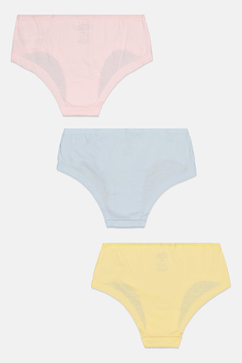 Minions Kids Girl 3 Pieces Graphic Print Briefs, Multicolor - Image 3