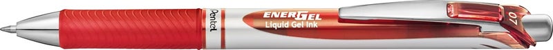 بنتل قلم Pentel EnerGel قابل للسحب، سمك القلم 0.7 مم، عبوة تحتوي على 12 قلمًا، لون أحمر - Image 1