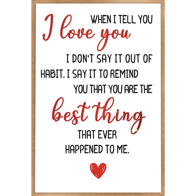 HEJOYN Anniversary Card & Gifts for Husband, Wife, Men, Women, Couple, Him, Her, Boyfriend or Girlfriend, Happy Wedding Anniversary Card & Gifts for Husband or Wife - Image 1