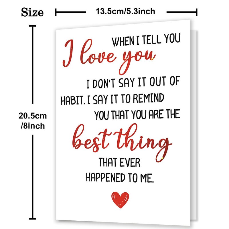 HEJOYN Anniversary Card & Gifts for Husband, Wife, Men, Women, Couple, Him, Her, Boyfriend or Girlfriend, Happy Wedding Anniversary Card & Gifts for Husband or Wife - Image 3
