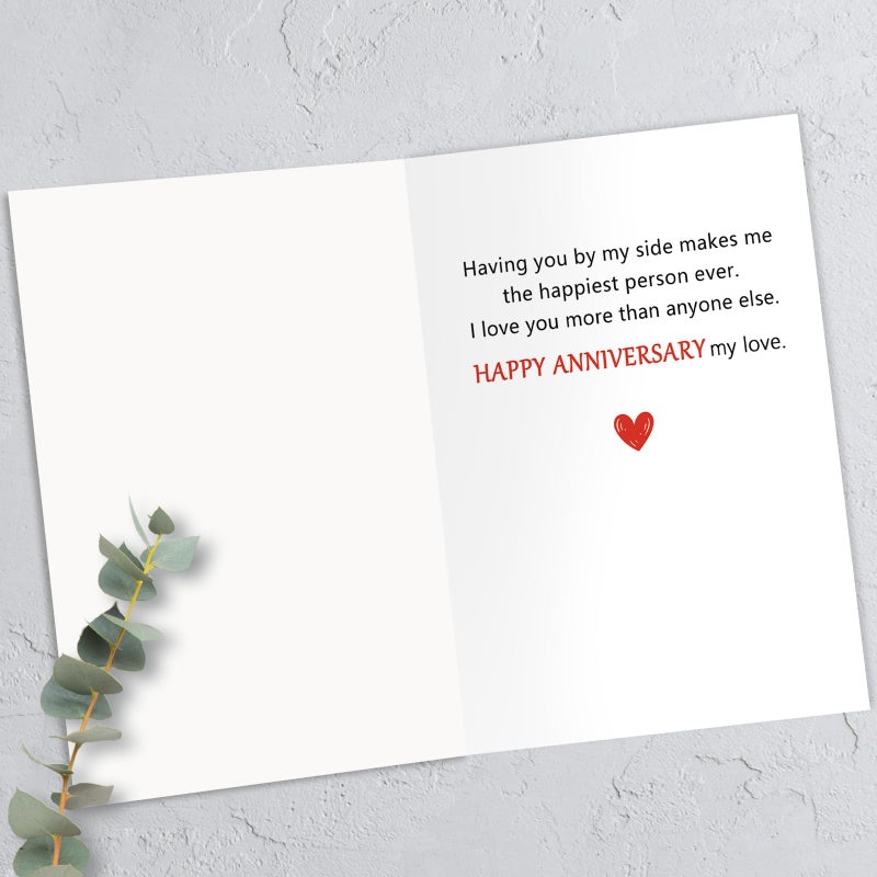 HEJOYN Anniversary Card & Gifts for Husband, Wife, Men, Women, Couple, Him, Her, Boyfriend or Girlfriend, Happy Wedding Anniversary Card & Gifts for Husband or Wife - Image 2