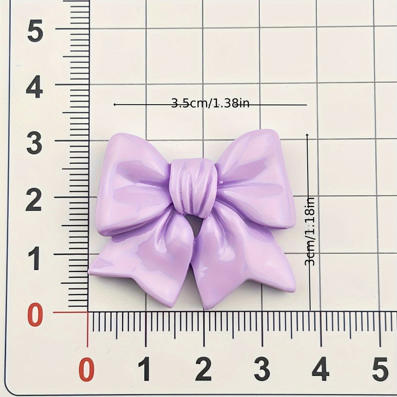 3 Pieces Cute Glossy Bow Car Air Vent Decoration Clip Car Diffuser Car Interior Decoration Party Holiday Gift Red Yellow Purple - Image 2