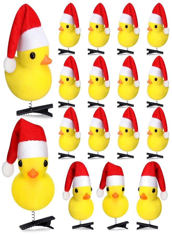 Luinabio 12 Pcs Duck Hair Clips - Yellow Duck Hairpin Set for Adults Christmas Socks Fillers Gifts Kawaii Cartoon Hair Accessories for School Home Party Props - Image 1