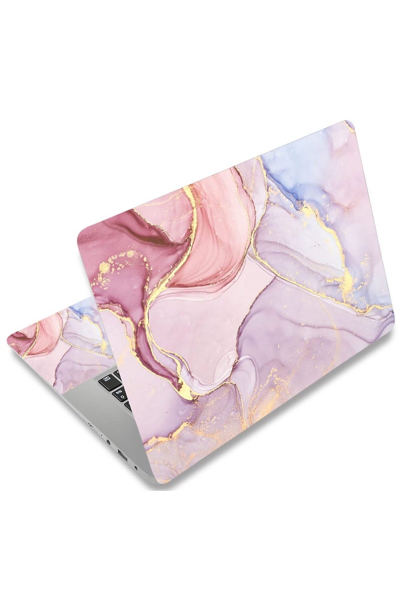 AORTDES 15 15.6 Inches Laptop Skin Sticker Netbook Skin Sticker Personalized Reusable Notebook PC Art Protector Cover (Colorful Marble)