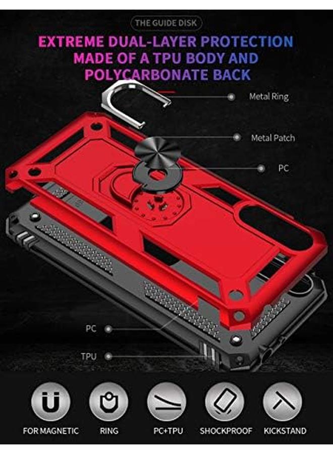 erorex Case For Huawei Y8P P Smart S Enjoy 10S With Tempered Glass Screen Protector Ring Holder Protective Silicone Shockproof Tough Armor Hard Phone Cover Black - Image 4