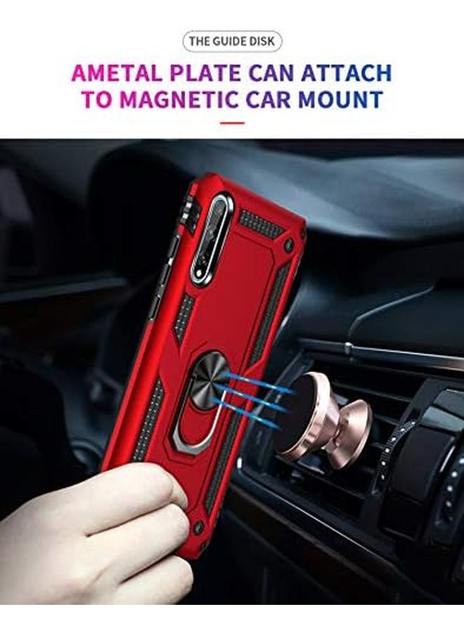 erorex Case For Huawei Y8P P Smart S Enjoy 10S With Tempered Glass Screen Protector Ring Holder Protective Silicone Shockproof Tough Armor Hard Phone Cover Black - Image 5