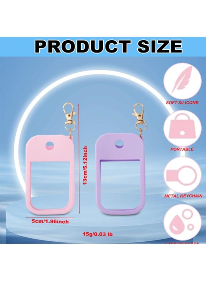 2pcs - Hand Disinfectant Spray Protective Case Applies to 30 ml Spray (Pink, Purple) - Image 2
