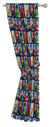Jay Franco Marvel Avengers Team 63 inch Drapes 4 Piece Set Beautiful Room Dcor Easy Set up Window Curtains Include 2 Panels 2 Tiebacks Official Marvel Product - Image 3