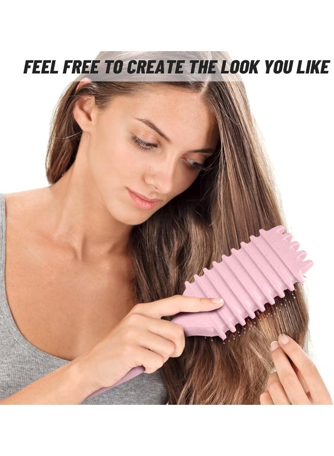 MOMENT Curl Defining Brush, Flash Boar Bristle, Shaping & Defining Curls For Women Pink - Image 2