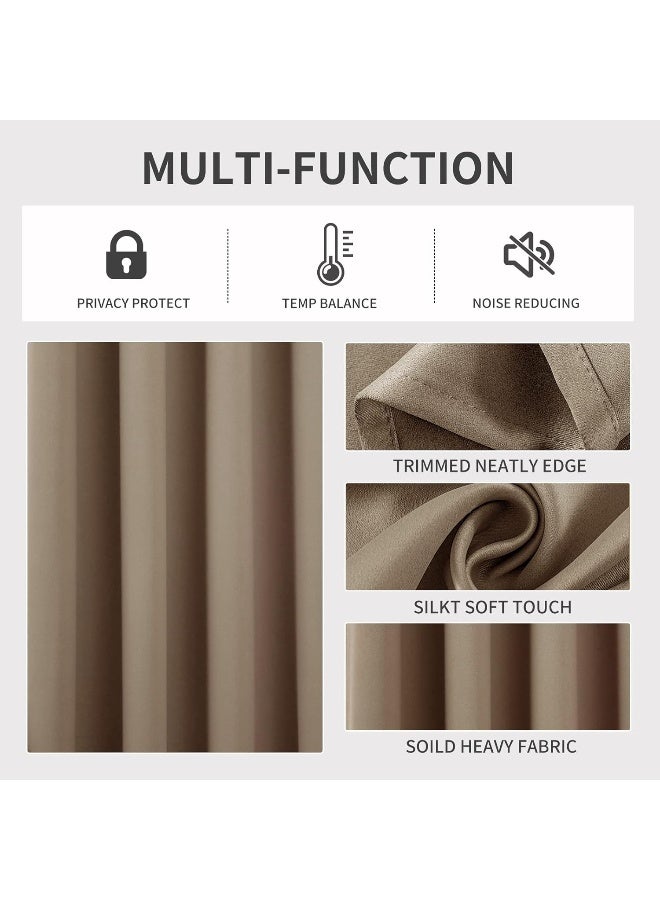 Joydeco Blackout Curtains 72 Inch Length 2 Panels Set, Thermal Insulated Long Curtains & Drapes - Image 4