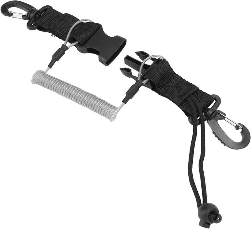 Naroote Diving Lanyard, Quick Release Coil Lanyard, Safety Hook with Hooks for M4 Handle, Ideal for Dive Lights, Cameras, Underwater Diving, Freediving & Snorkelling - Image 5