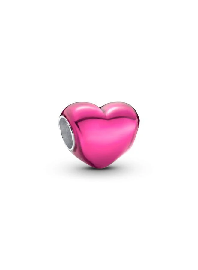 PANDORA Metallic Pink Heart Charm