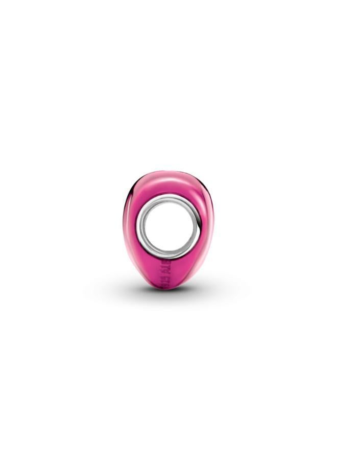 PANDORA Metallic Pink Heart Charm - Image 3