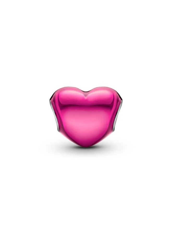 PANDORA Metallic Pink Heart Charm