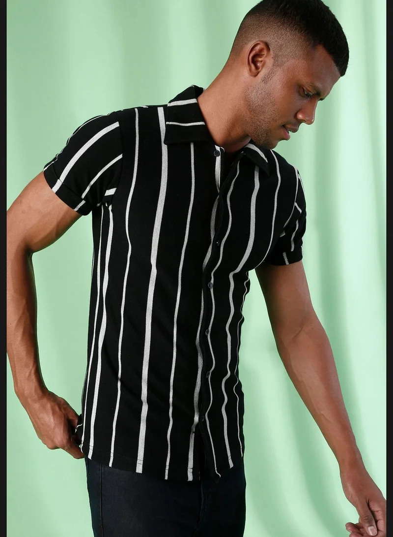 Campus Sutra Striped Shirt