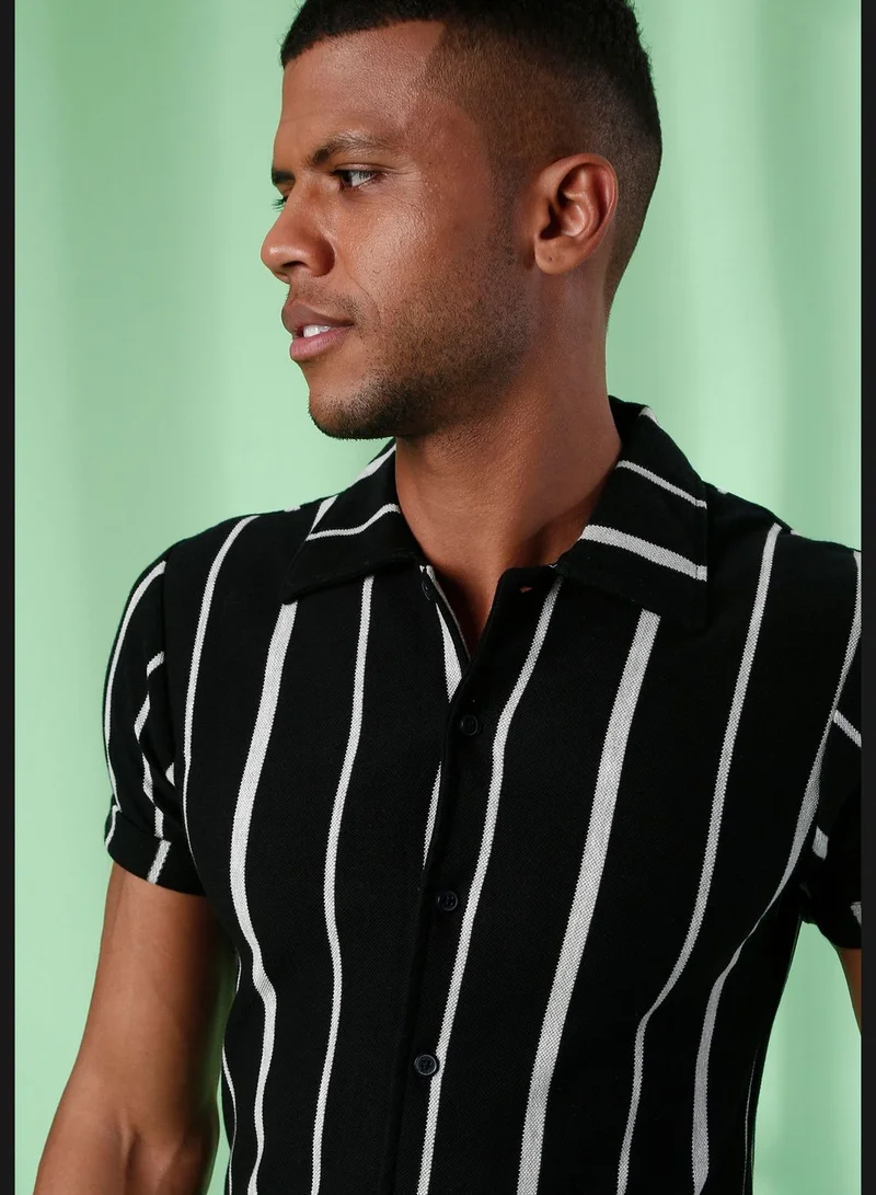 Campus Sutra Striped Shirt