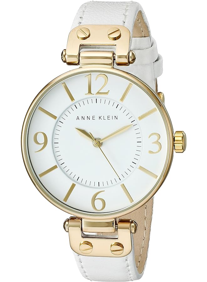 ANNE KLEIN Women's Leather Strap Watch - Image 1