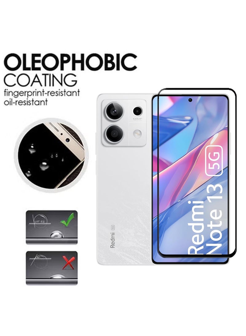 Tempered Glass Screen Protector For Xiaomi Redmi Note 13 5G - Black - Image 4