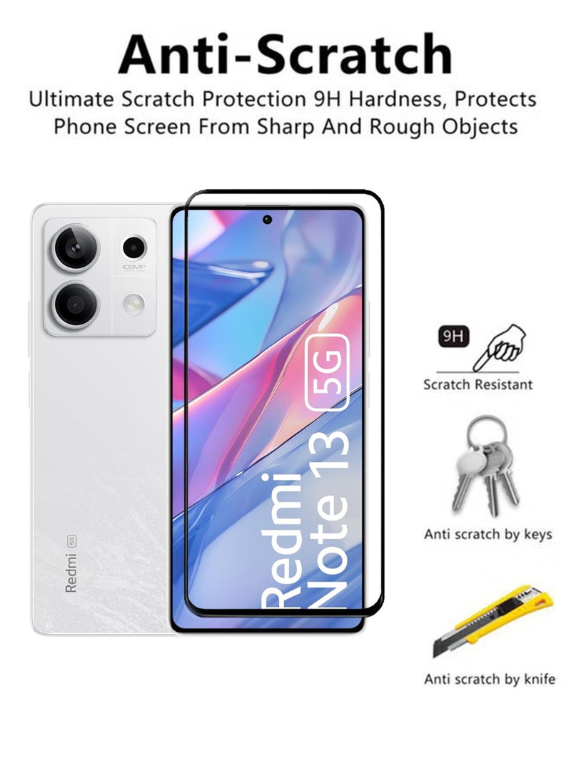 Tempered Glass Screen Protector For Xiaomi Redmi Note 13 5G - Black - Image 3