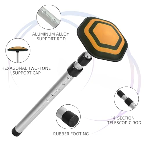 LOVACE Golf Travel Bag Support Pole – Height Adjustable Club Protector, Golf Travel Cover Support System (Orange) - Image 2