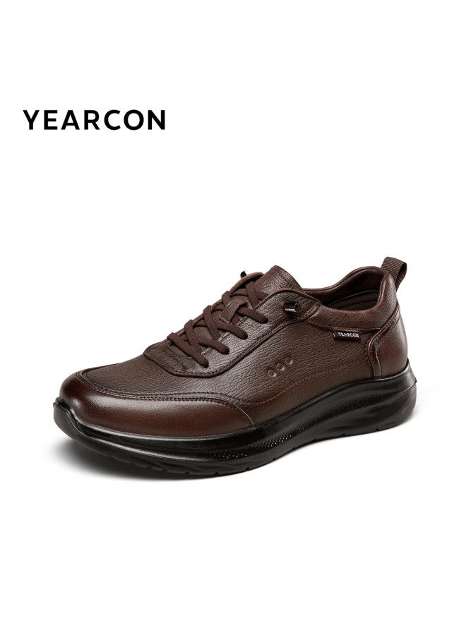 YEARCON Eierkang Men's Spring And Autumn Sheepskin Comfortable Lightweight Boat Shoes Fashion Sports Casual Shoes 59271w Brown Size 40 - Image 2