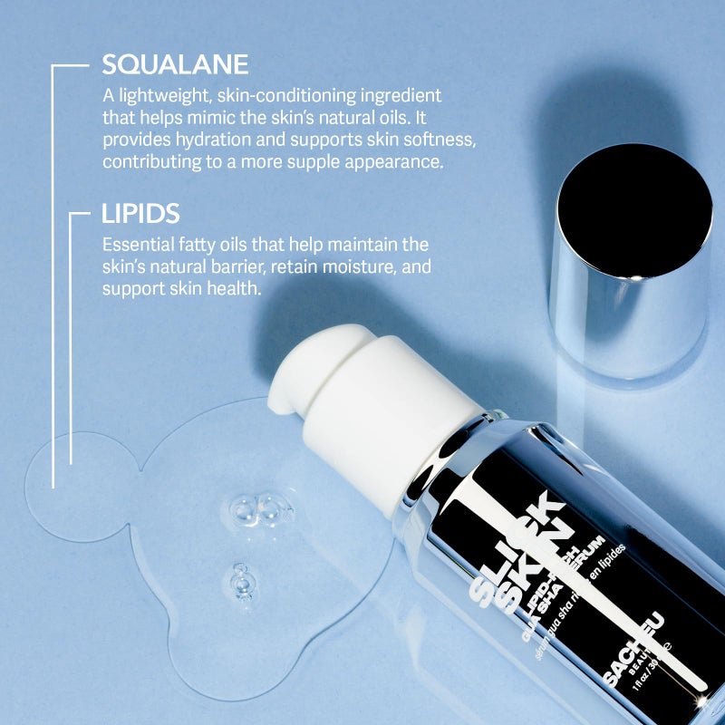 Sacheu Slick Skin Gua Sha Oil â€” Moisturizing and Anti Aging Squalane Oil for Face and Body Massage, Moisturizing and Hydrating Facial Serum with Essential Lipids â€” Vegan & Fragrance Free Face, 30 ml - Image 2