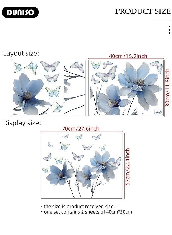 DUNISO Nordic Style Butterfly Wall Decal For Entrance Wall  Door Decoration Kid Playroom Background Wall 2 Pcs 30*90cm - Image 4