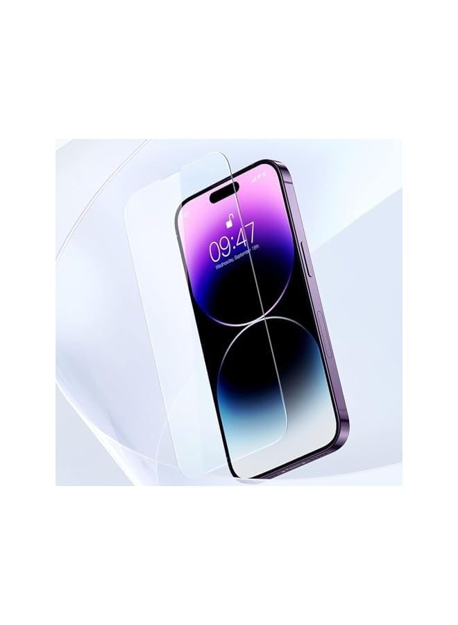 PROMASS Clear Screen Protector Comptabile for iPhone 15 Pro Max, 9H Tempered Glass and Easy Installation. Bubble free, Anti-spy and Scratch Resistant. - Image 1