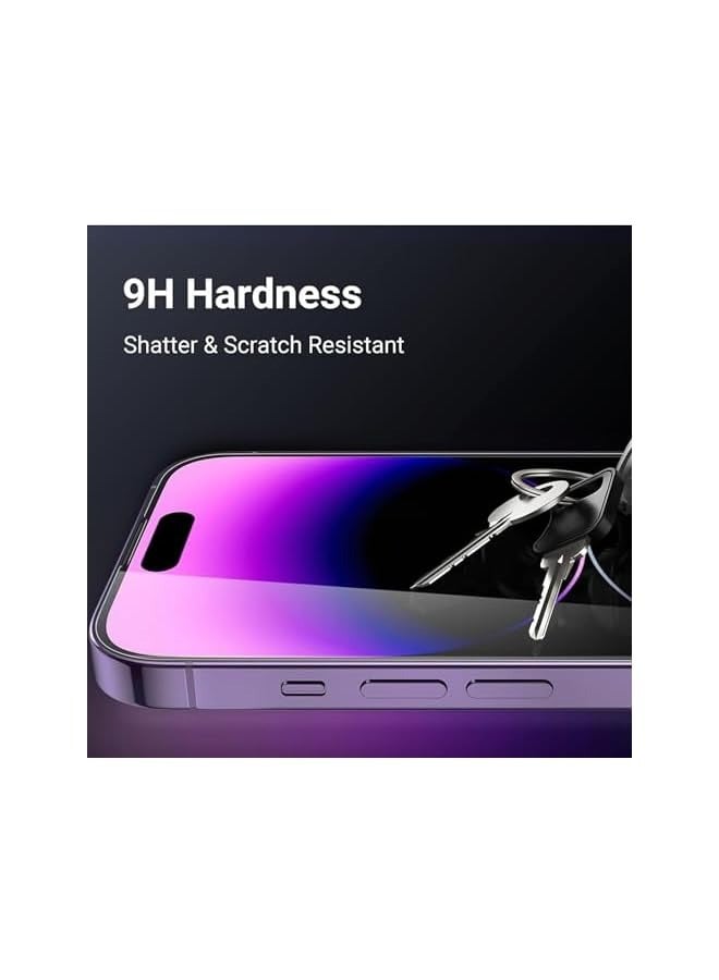 PROMASS Clear Screen Protector Comptabile for iPhone 15 Pro Max, 9H Tempered Glass and Easy Installation. Bubble free, Anti-spy and Scratch Resistant. - Image 2