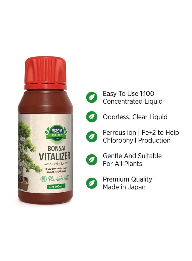 VGROW PRIME Vgrow Bonsai Vitalizer, Root and Health Booster for Plants with Ferrous Ion 100ml - Image 3