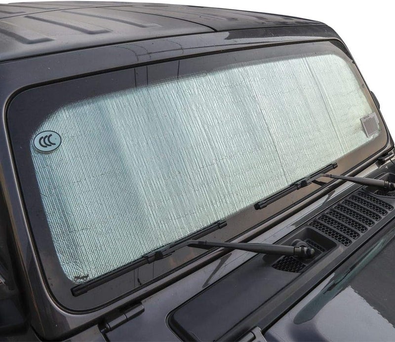 لواقي شمس لزجاج السيارة من طراز Jeep JL، مناسب للسنوات 2018–2022، لطرازات Jeep Wrangler JL JLU بأبواب 2/4، Gladiator JT، و4XE (مقوى). - Image 5